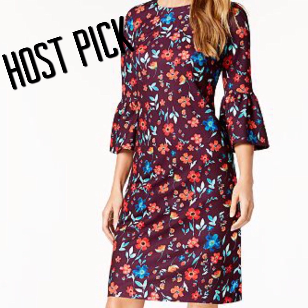 Last Markdown___Purple Floral Calvin Klein Dress